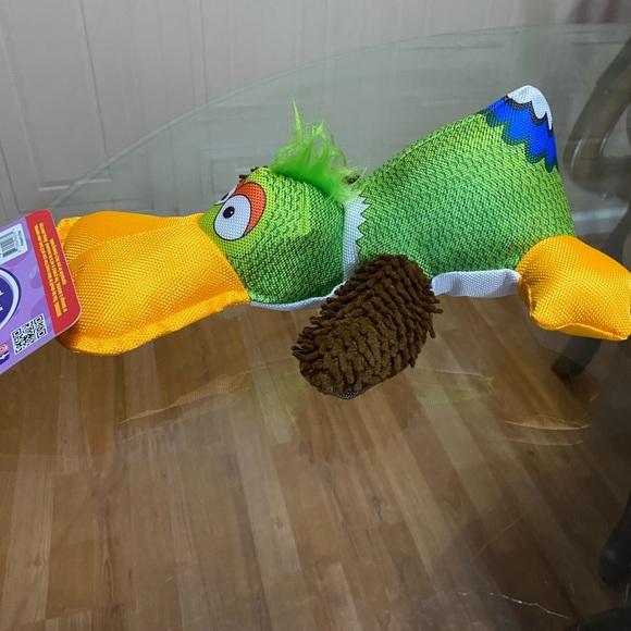 - Happy Tails Duck Dog Toy With Squeaker Very Durable Plush 10” - Picture 5 of 7